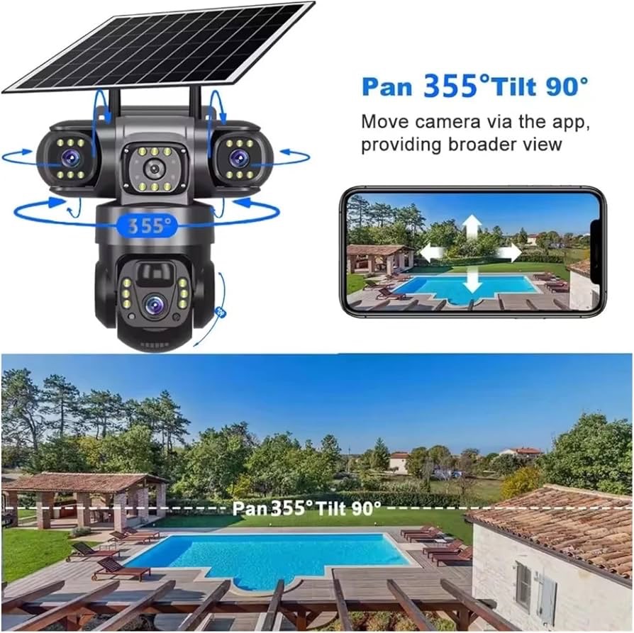 4G V380 security camera with Solar