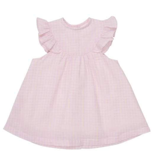 Minymo Short-Sleeve Dress with Shorts Set - Light Rose (9 Months)