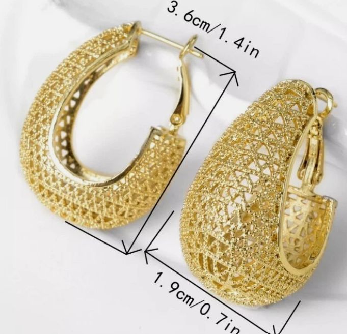 18k gold plated copper earrings