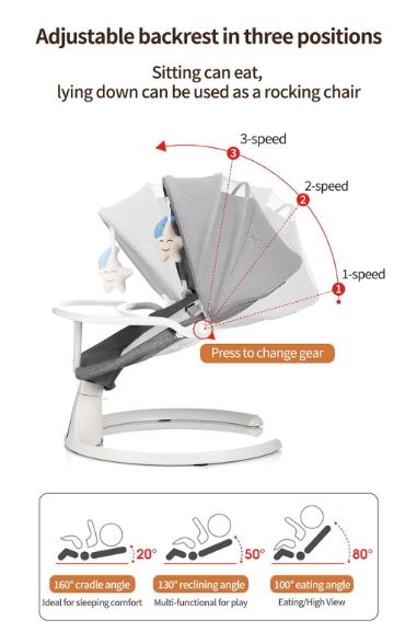 Baby swing baby rocking chair, soothing chair, electric children's rocking chair for coaxing babies to sleep
